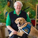 Judge Kinkeade with Canine Companions service dog