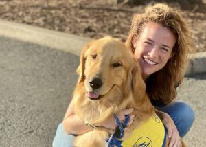 Emily and service dog